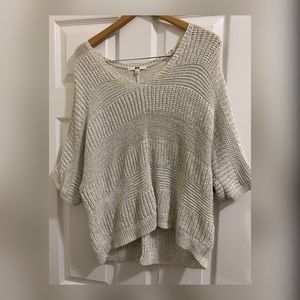 Uniqlo Slouchy Cropped Knit V-Neck Sweater